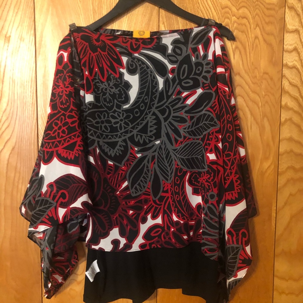 Ruby Rd. Black & Red Blouse - Picture 4 of 5